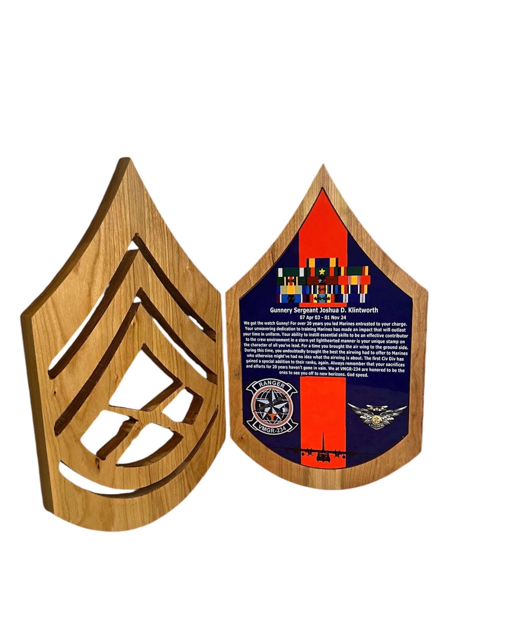 NCO Rank Plaque
