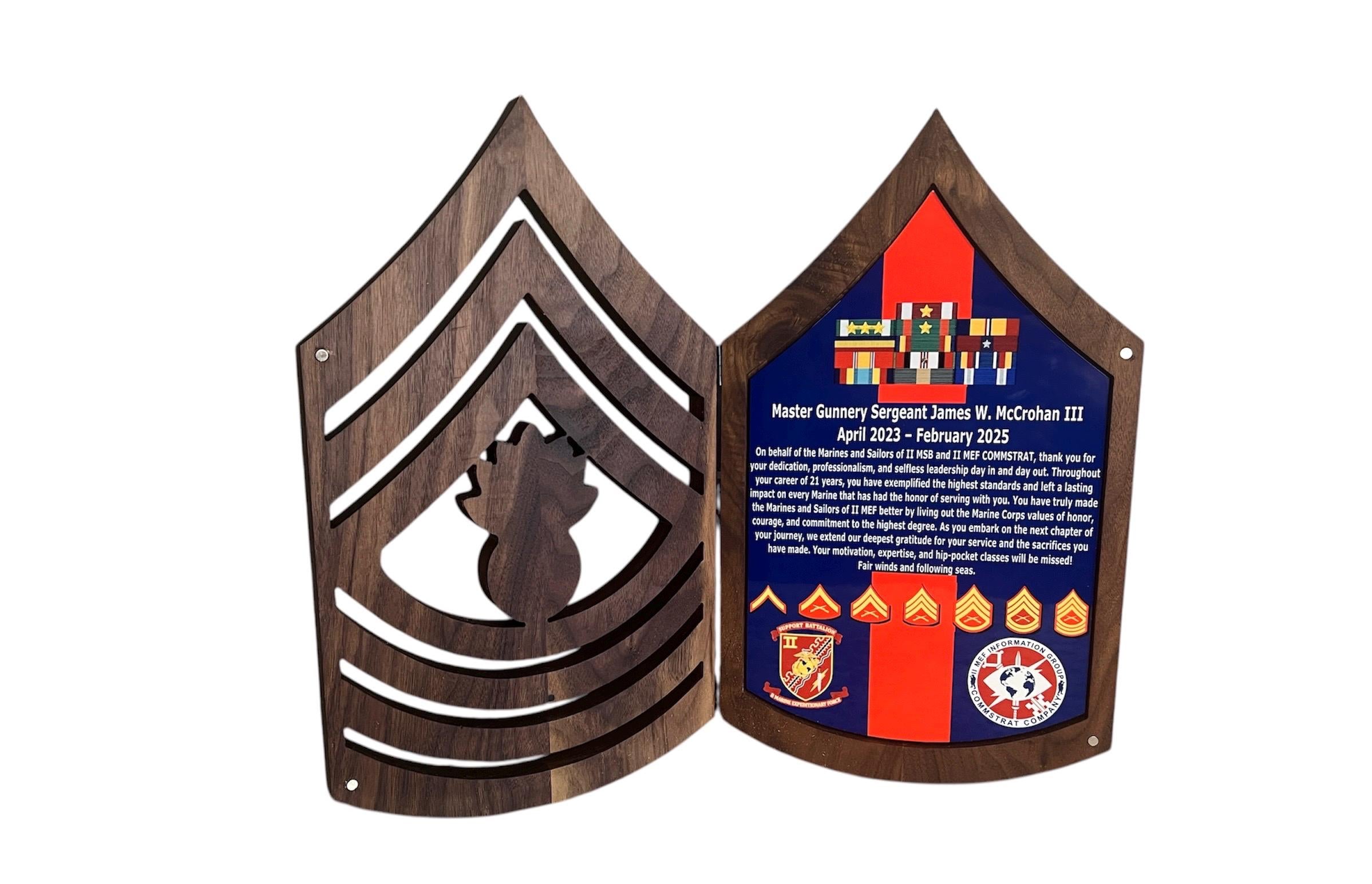 NCO Rank Plaque