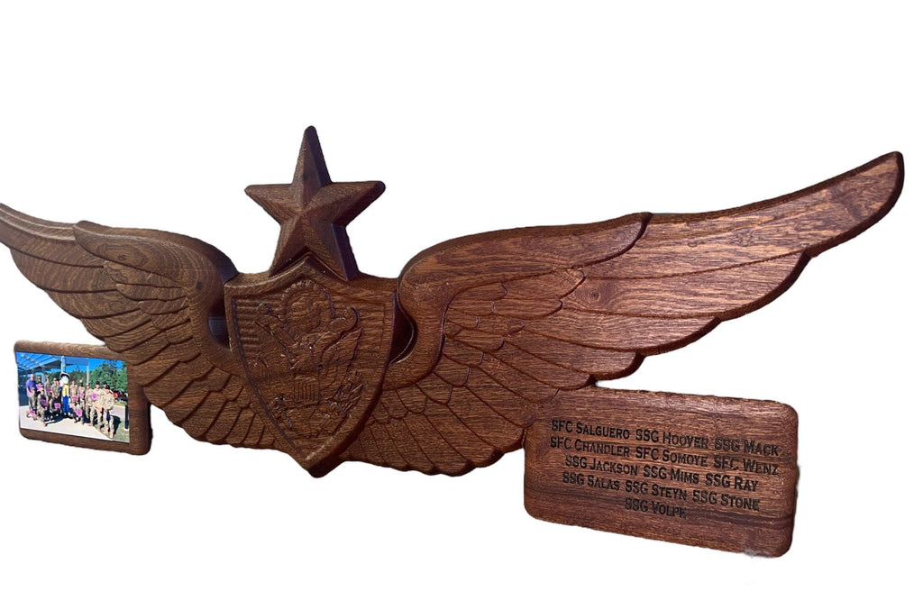 3D Carved Senior Aviator Wings