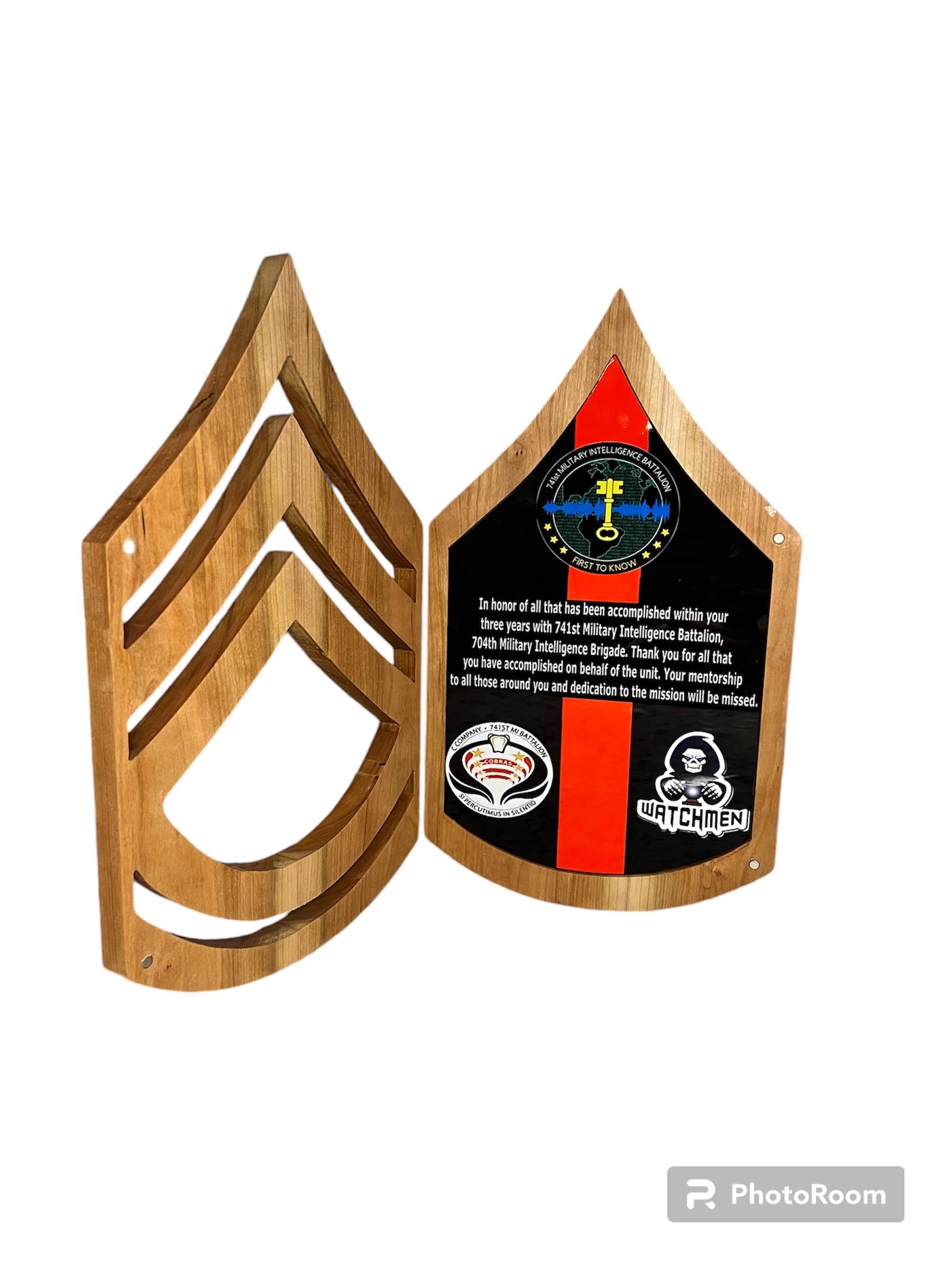 NCO Rank Plaque