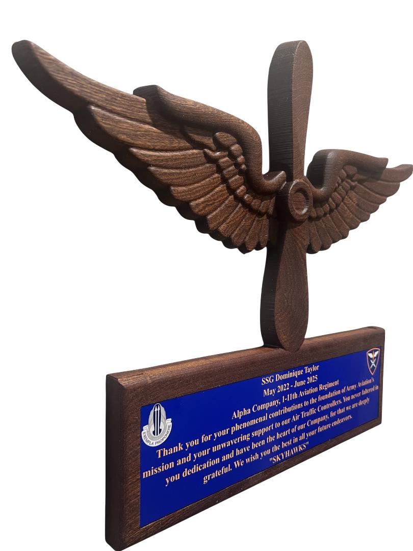 3D Carved Logo/Badge Plaque-Any Badge- PCS-ETS-Retirement Gift for Army