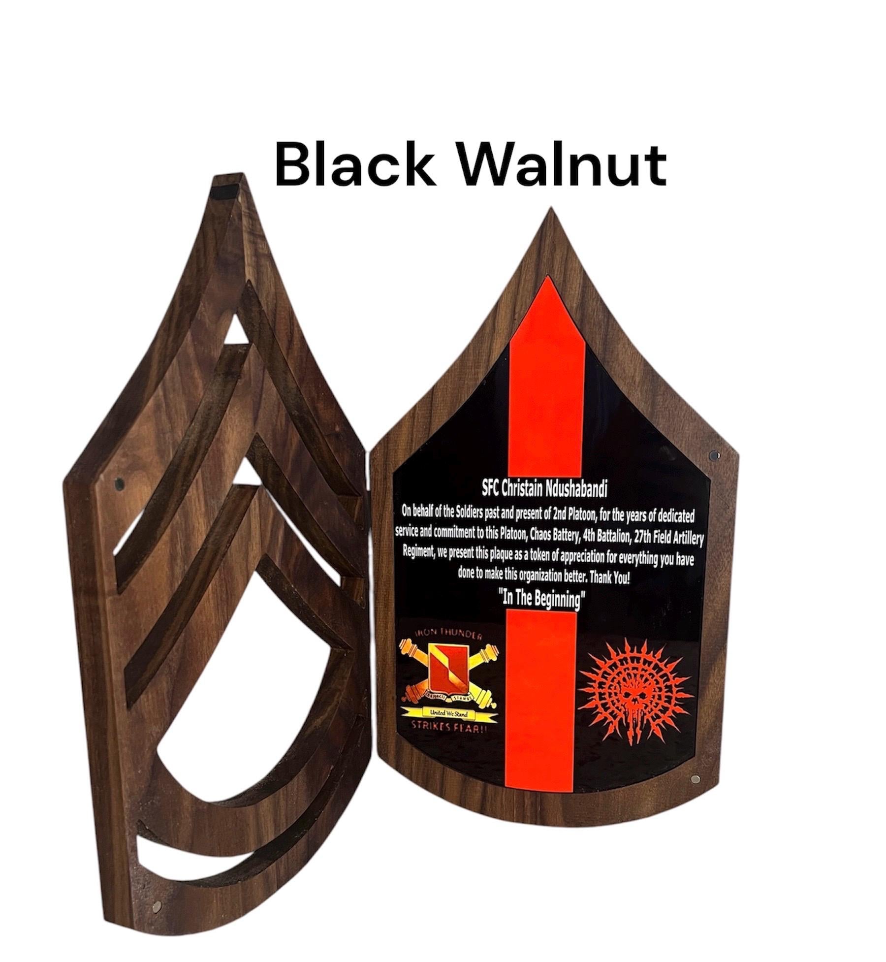 NCO Rank Plaque
