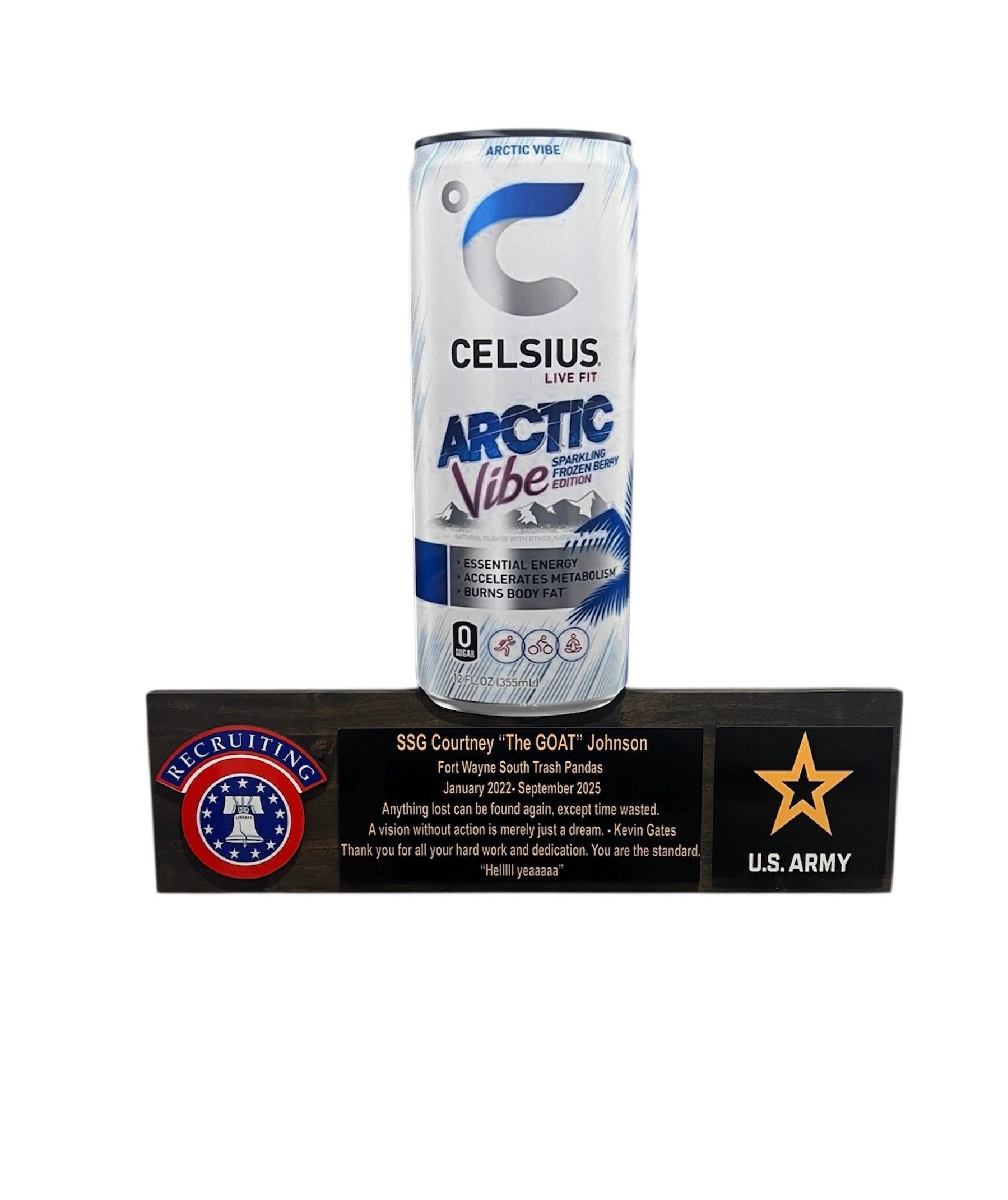 The Beer Can! Customizable PCS Wall Hanging Plaque for Military PCS/ETS-Any beer with custom logos