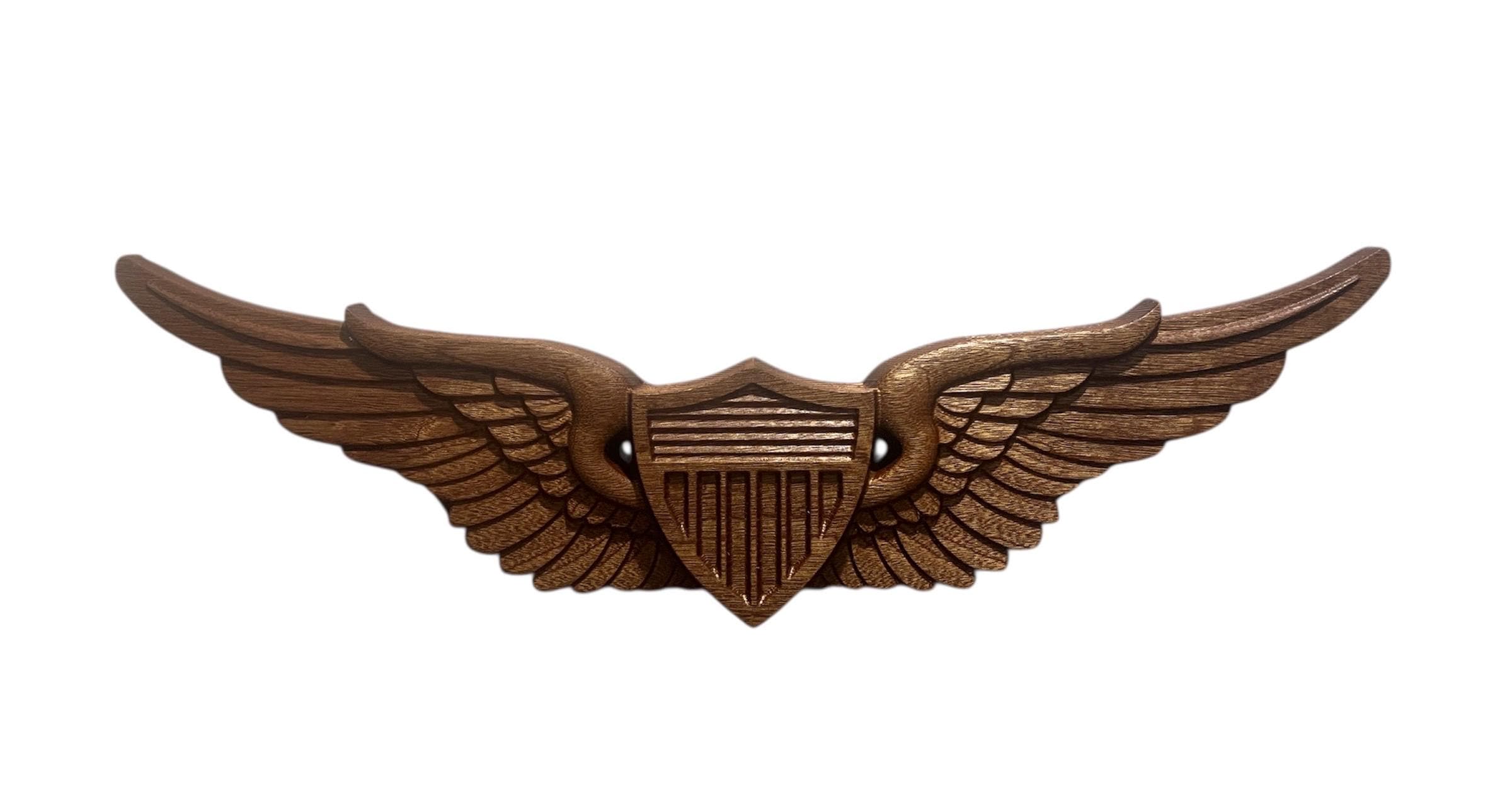 Army Aviation Basic Wings, Aviator Insignia, 3D Carved Wall Decor, Army Gifts, Army Basic Aviation Wings