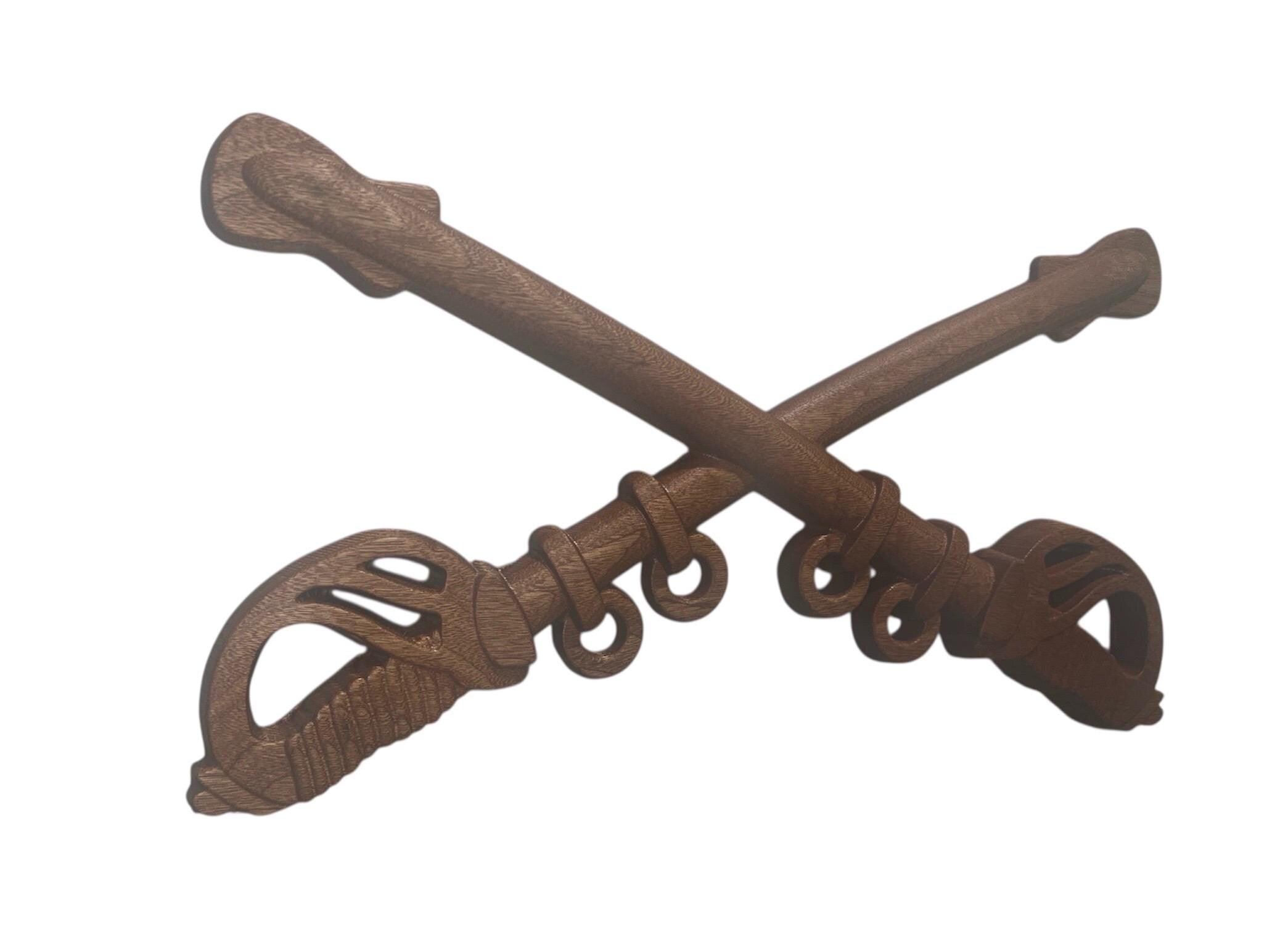 Army Cavalry Branch Insignia 3D Carving From Hardwood-PCS-ETS-Retirement-Office Decor Gift/Plaque
