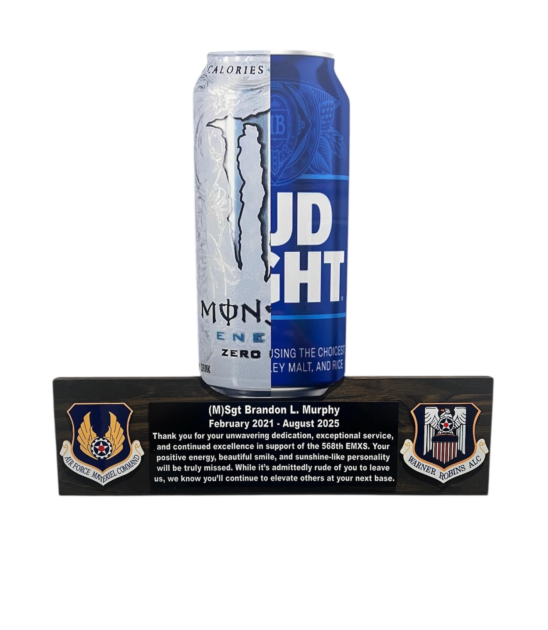 The Beer Can! Customizable PCS Wall Hanging Plaque for Military PCS/ETS-Any beer with custom logos