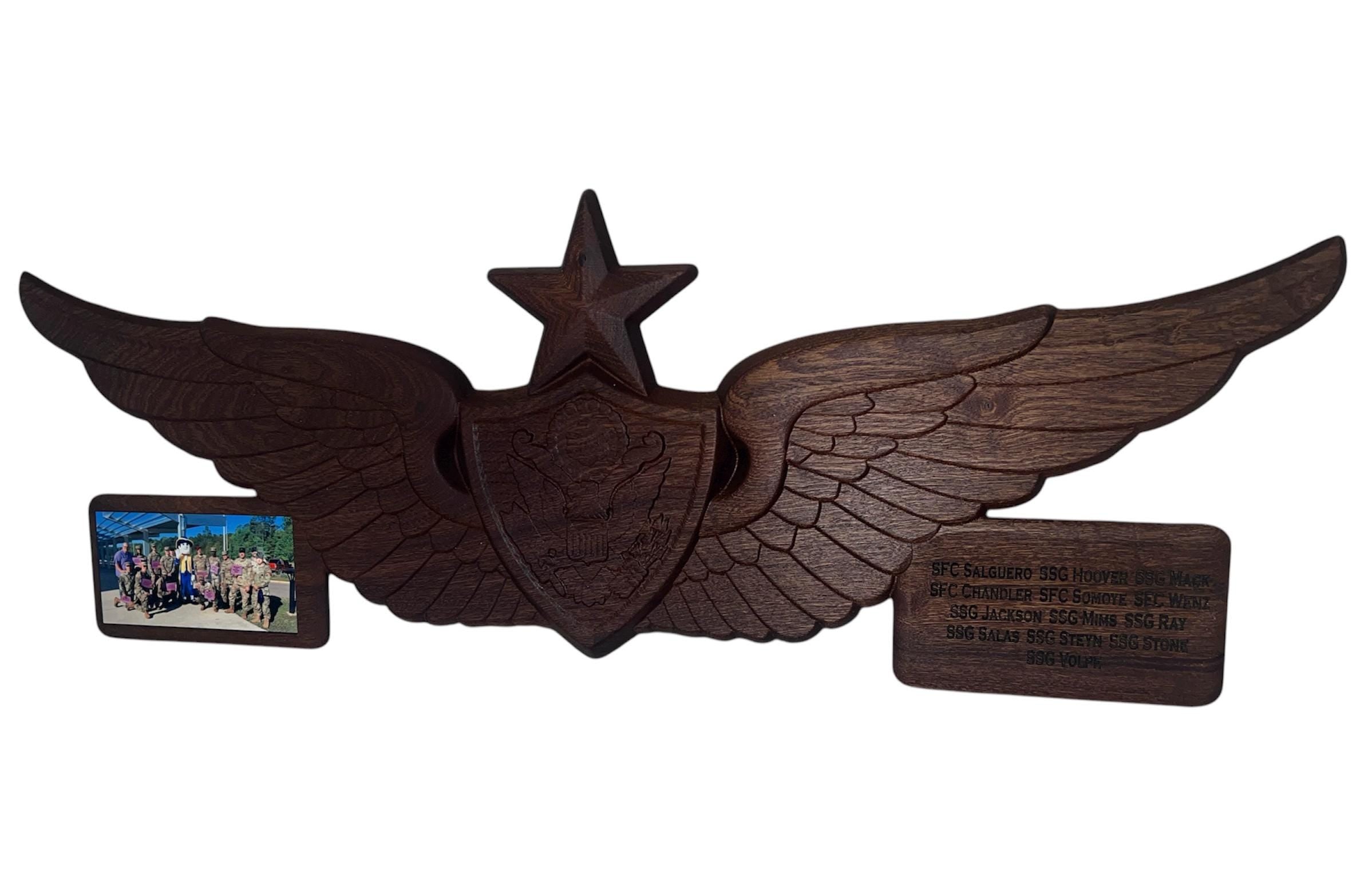 3D Carved Senior Aviator Wings