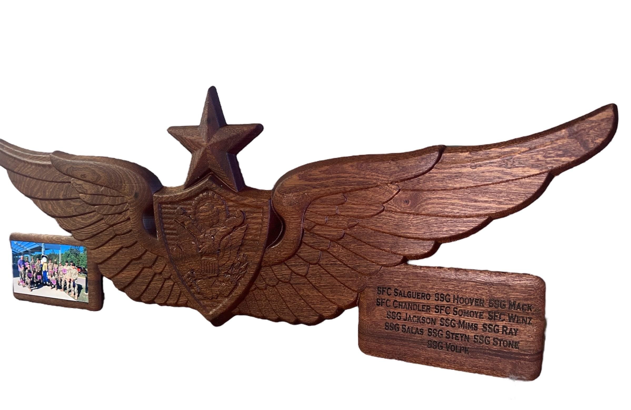 3D Carved Logo/Badge Plaque-Any Badge- PCS-ETS-Retirement Gift for Army